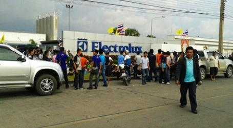 Workers strike and get sacked at Electrolux's Thailand plant