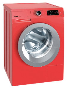 The Gorenje W7543 washing machine , red version