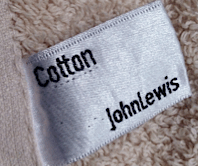 John Lewis mislabelled towel