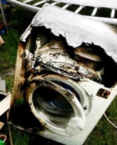 A typical washing machine fire although this one severe