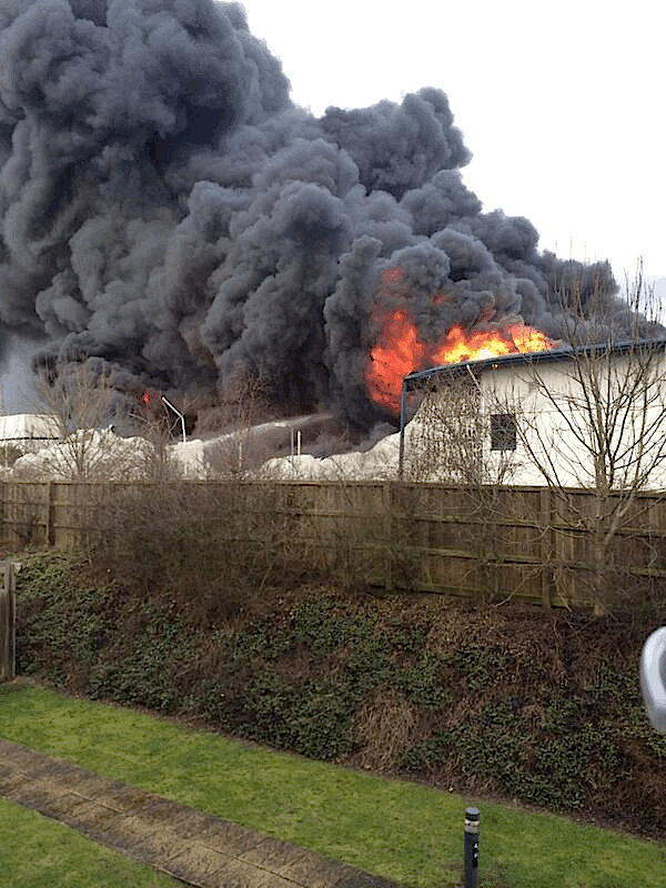 Liebherr warehouse fire