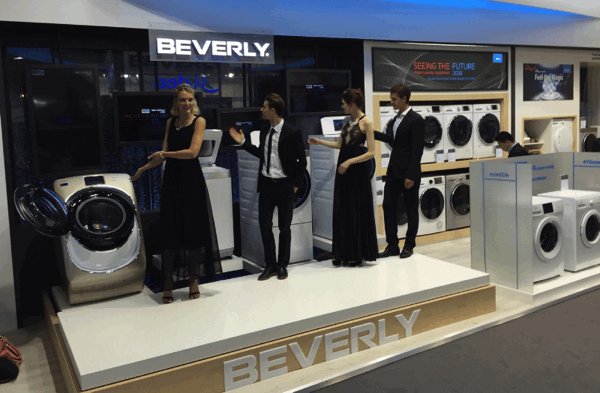 Beverly washing machines on display at IFA 2016