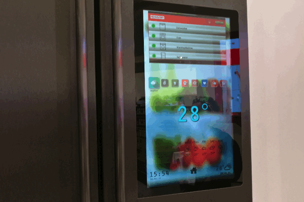 Sharo smart fridge touchscreen