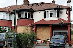 Was this damage caused by a Beko fridge fire?