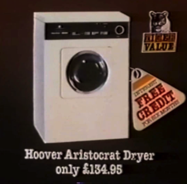 1980 Hoover tumble dryer advert