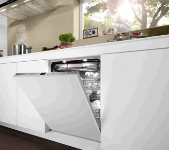 An integrated dishwasher