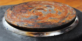Cooker heating element rust
