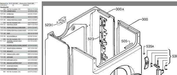 Electrolux parts lookup