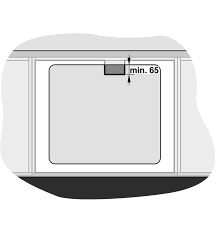 Induction hob ventilation gap shown on installation instructions