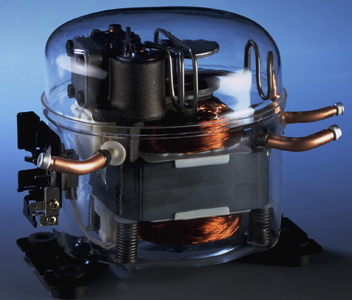 Transparent refrigerant compressor