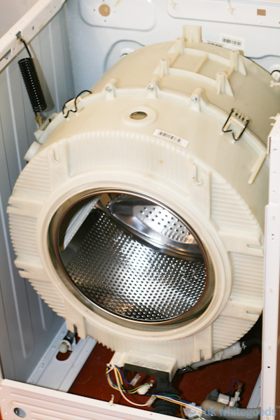 The Inside Of A Washing Machine :: This picture shows the plastic outer tank of a typical washing machine