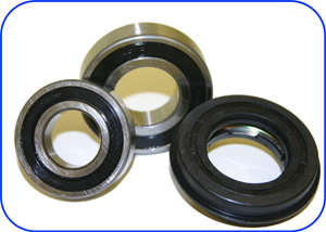 A typical set of bearings that would go into a washing machine or washer dryer, in this case a set for a Hoover washing machine