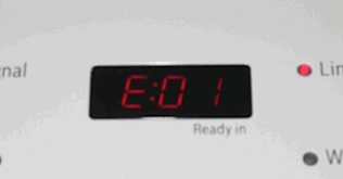 Bosch dishwasher 01 error, the dishwasher stops on the program with a minute left