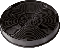 A typical round type carbong cooker hood filter although they come in all sorts of different shapes and sizes