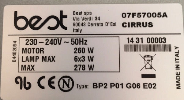 best cooker hood rating plate