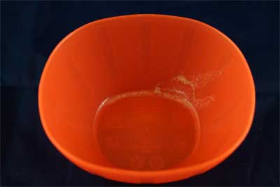 dishwasher residues which is actually burnt on food