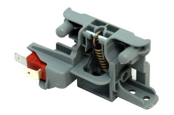 A typical example of a dishwasher door lock or door latch