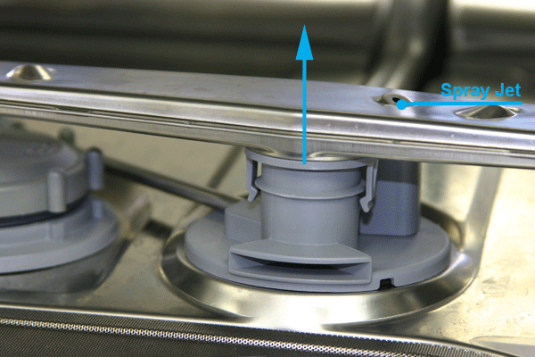 A typical dishwasher spray arm