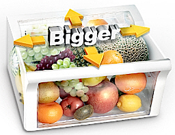 Bigger fridge space leads to more waste