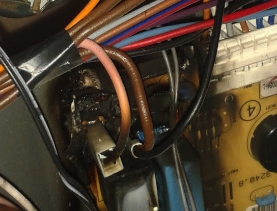Hotpoint dishwasher control module burnt out