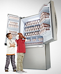 Huge internal fridge space advertised by LG