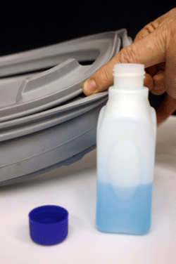 lubricating the door seal for fitting