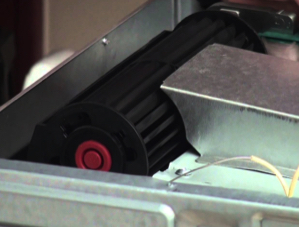 You will normally find the cooling fan motor for your oven at the top like this