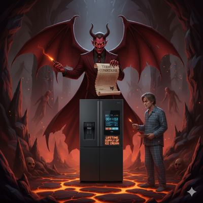 signing a pact with the devil