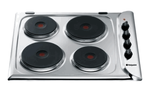 A typical solid plate hob from hotpoint