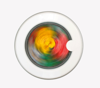 A washing machine spinning