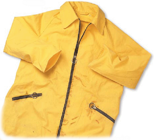 Small brown marks caused by copper when washed in a washing machine