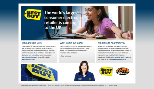 Best Buy's UK website launch