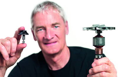 James Dyson with the new cleaner motor