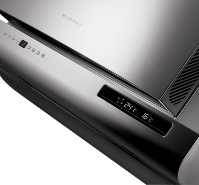 the Faber Kilma climate control cooker hood control panel