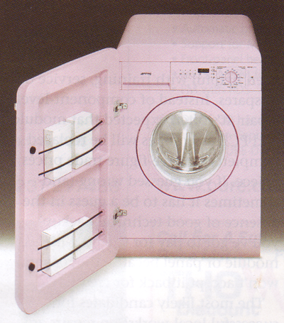 The new retro washing machine, WMFAB16P from Smeg