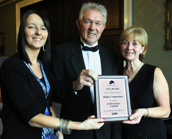 Graham Horsley receives a TEQ Award.