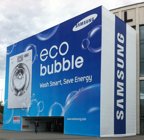 Samsung's huge entrance for the new Ecobubble washing machine range