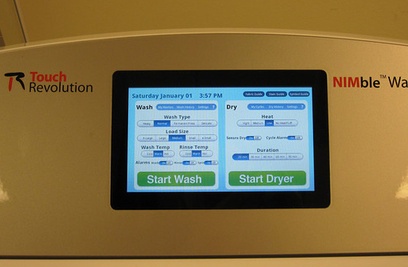 New Android controlled washing machine with touch screen