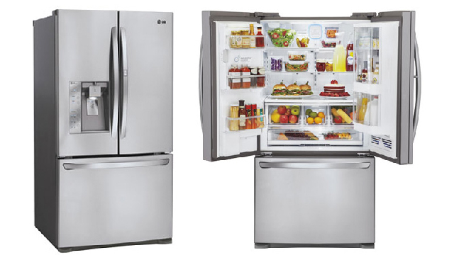 More views of the new fridge freezer with a double door from LG Appliances