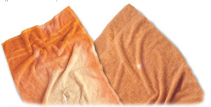 Towels and other laundry being bleached in your washing machine