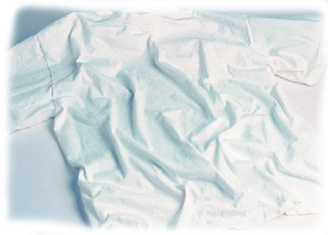 Patches of green or green stains on clothes from a washing machine