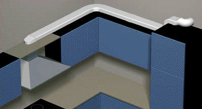 An example of proper cooker hood venting